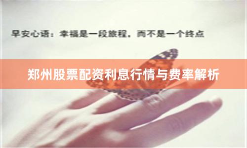 郑州股票配资利息行情与费率解析